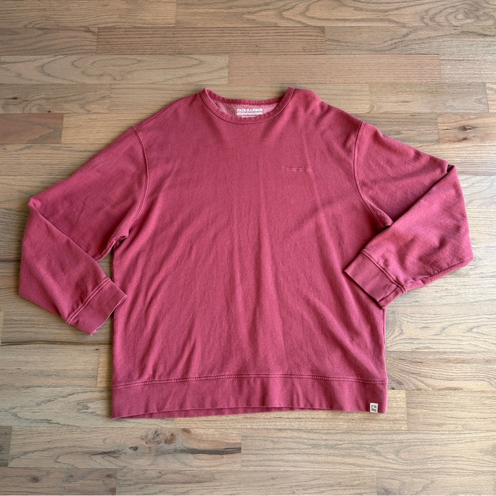 Fair Harbor The Saltaire Crew Neck Faded Red XXL